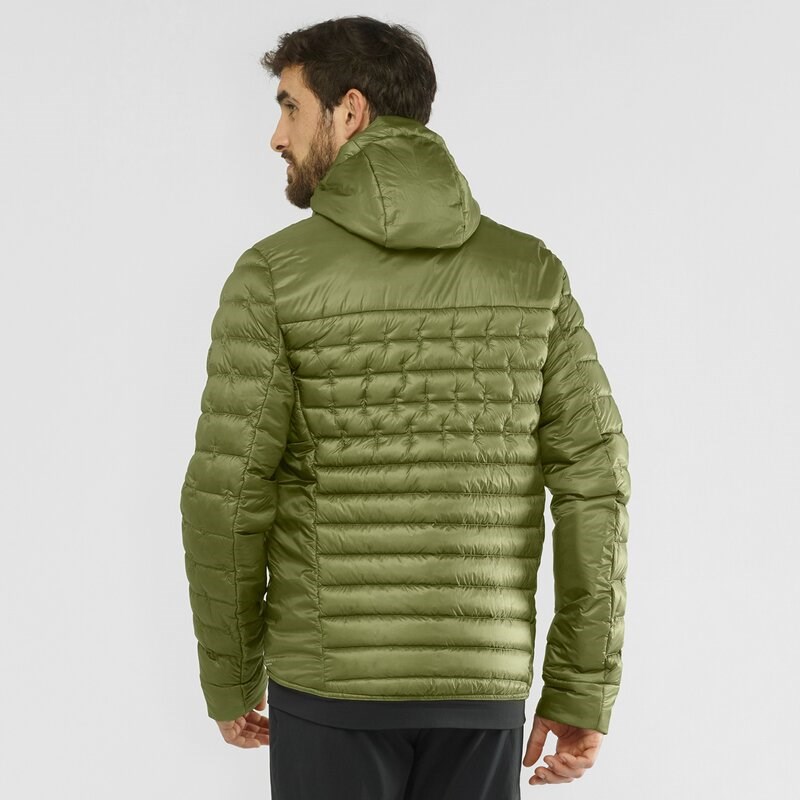 Neu Eingetroffen Salomon Herren Daunenjacke OUTLINE DOWN HOODIE - Martini-Olive