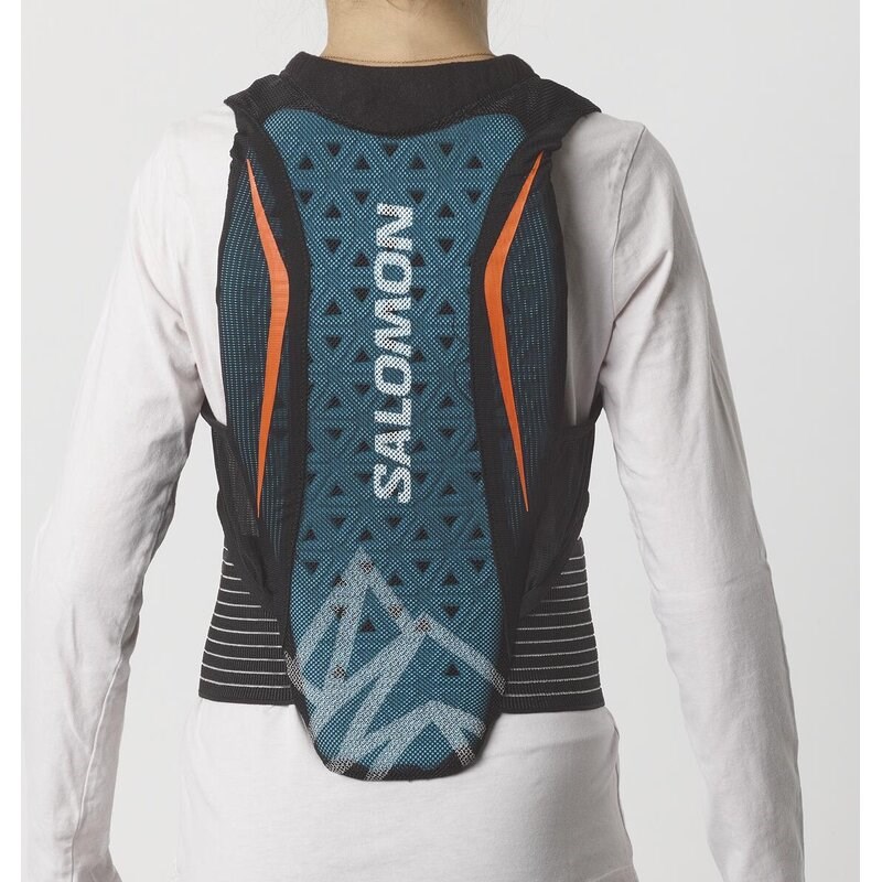 Neu Eingetroffen Salomon Schoner BACK PROTE FLEXCELL PRO JR - Schwarz/Flammenblau