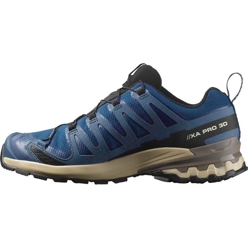Neu Eingetroffen Salomon Herren Trailrunningschuhe SHOES XA PRO 3D V9 GTX - Poseidon/Weißer Pfeffer/Falke