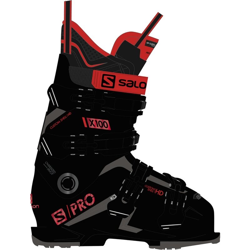 Neu Eingetroffen Salomon Herren ALP. BOOTS - Schwarz/Rot Metallic/Beluga