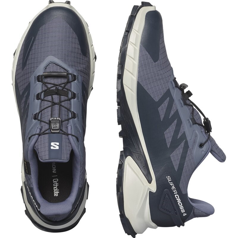 Neu Eingetroffen Salomon Herren Trailrunningschuhe SHOES SUPERCROSS 4 GTX - Grisaille/Weiß/Carbon
