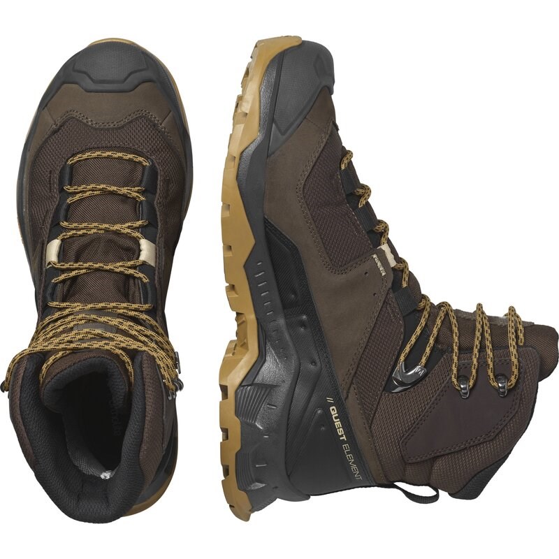 Neu Eingetroffen Salomon Herren Trekkingstiefel SHOES QUEST ELEMENT GTX - Delicioso/Schwarz/Mattgold