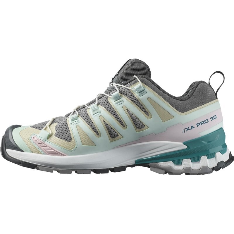 Neu Eingetroffen Salomon Damen Trailrunningschuhe SHOES XA PRO 3D V9 W - Gull/White/Bleached Aqua