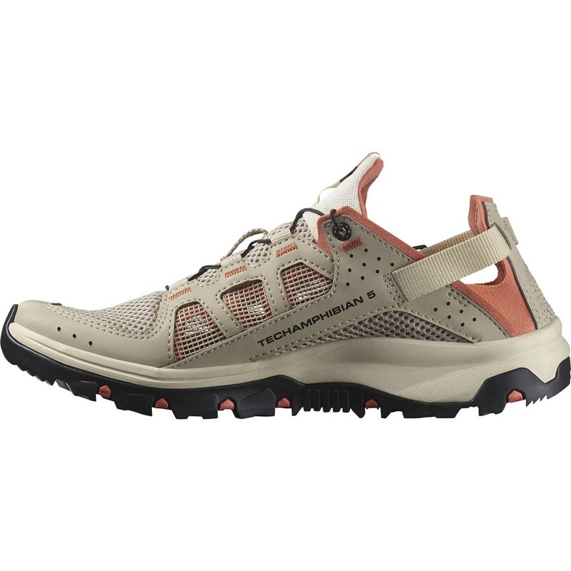 Neu Eingetroffen Salomon Damen Trekkingsandale SHOES TECHAMPHIBIAN 5 W - Weißer Pfeffer/Gebleichter Sand/Living C