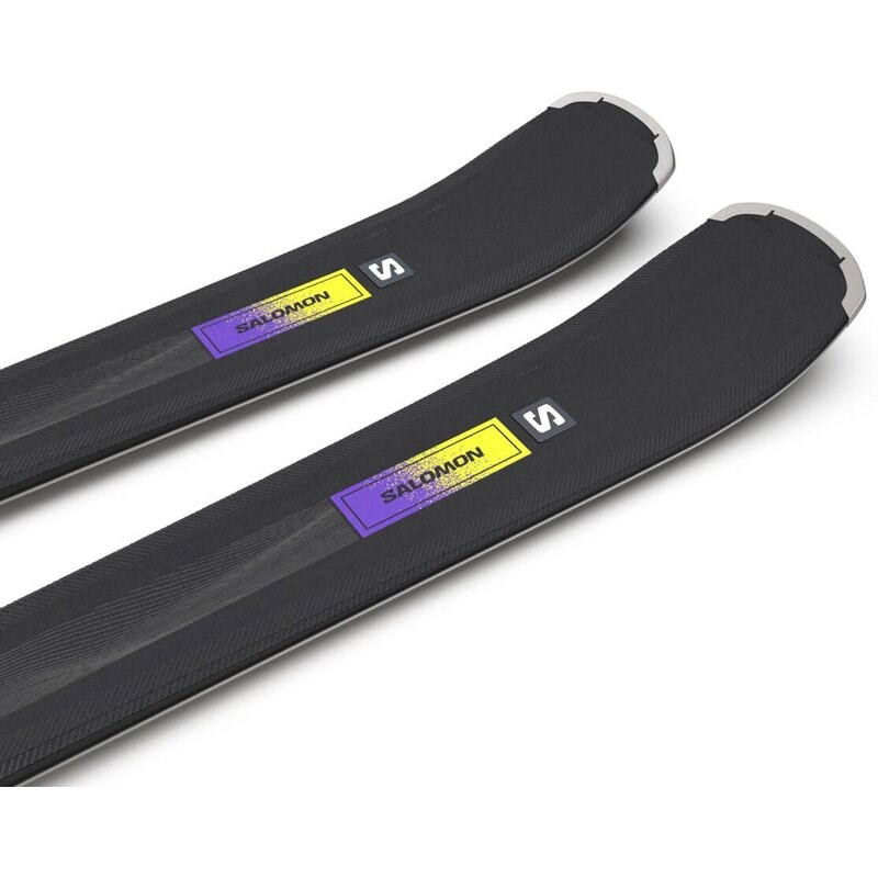 Neu Eingetroffen Salomon Damen All-Mountain Ski E - Schwarz/Säuregrün/Dunkelviolett