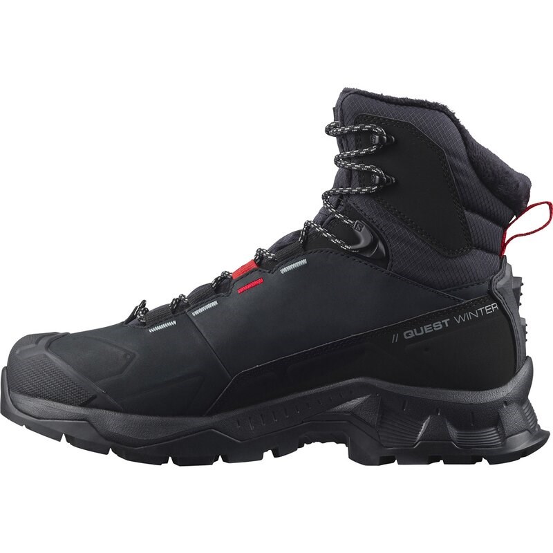 Neu Eingetroffen Salomon Herren Trekkingsandale SHOES QUEST WINTER TS CSWP - Schwarz/Goji-Beere/Monument