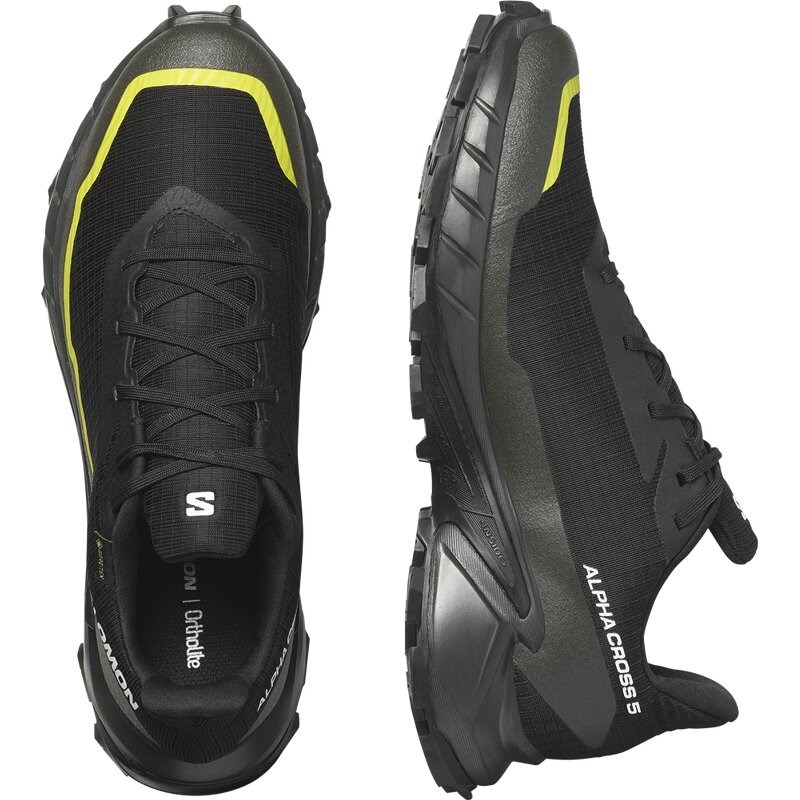 Neu Eingetroffen Salomon Herren Trailrunningschuhe SHOES ALPHACROSS 5 GTX - Schwarz/Torf/Schwefelquelle
