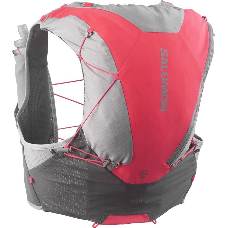 Neu Eingetroffen Salomon Rucksack ADV SKIN 12 SET - CASTELROCK/ALLOY/NEON FLAME