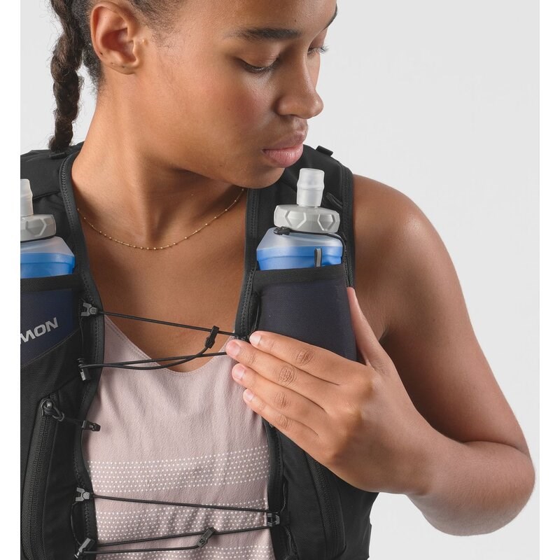 Neu Eingetroffen Salomon Rucksack ADV SKIN 12 WOMEN SET - SCHWARZ / Asphalt