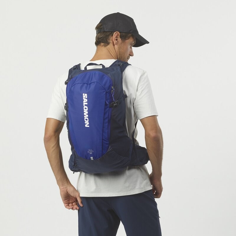 Neu Eingetroffen Salomon Rucksack TRAILBLAZER 30 Surf The - Surf The Web/Black Iris
