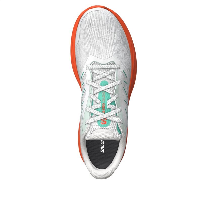 Neu Eingetroffen Salomon Herren Laufschuhe SHOES AERO GLIDE 2 - Weiß/Kirschtomate/Elektrisches Grün