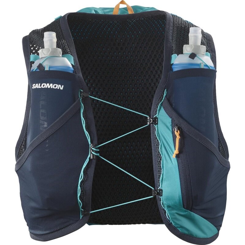 Neu Eingetroffen Salomon Rucksack ACTIVE SKIN 8 SET Tahitian - Tahitianische Flut/Kohlenstoff/Pfauenblau