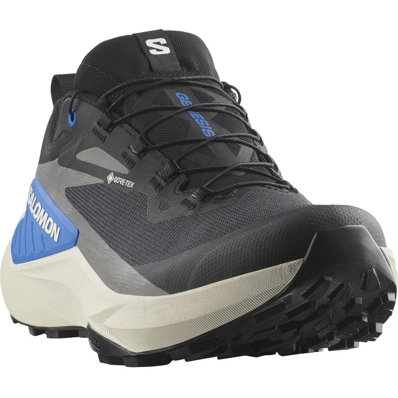 Neu Eingetroffen Salomon Herren Trailrunningschuhe SHOES GENESIS GTX - Schwarz/Mondfelsen/Französischblau
