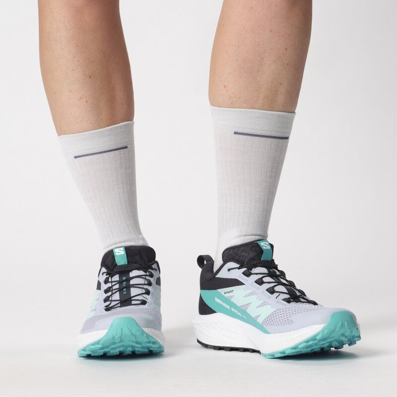 Neu Eingetroffen Salomon Damen Trailrunningschuhe SHOES SENSE RIDE 5 W - Kaschmirblau/Carbon/Pfauenblau