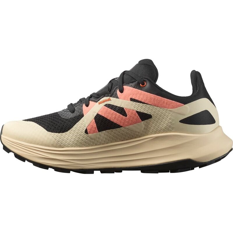 Neu Eingetroffen Salomon Damen Trailrunningschuhe SHOES ULTRA FLOW W - Schwarz/Zarter Pfirsich/Fusion Coral