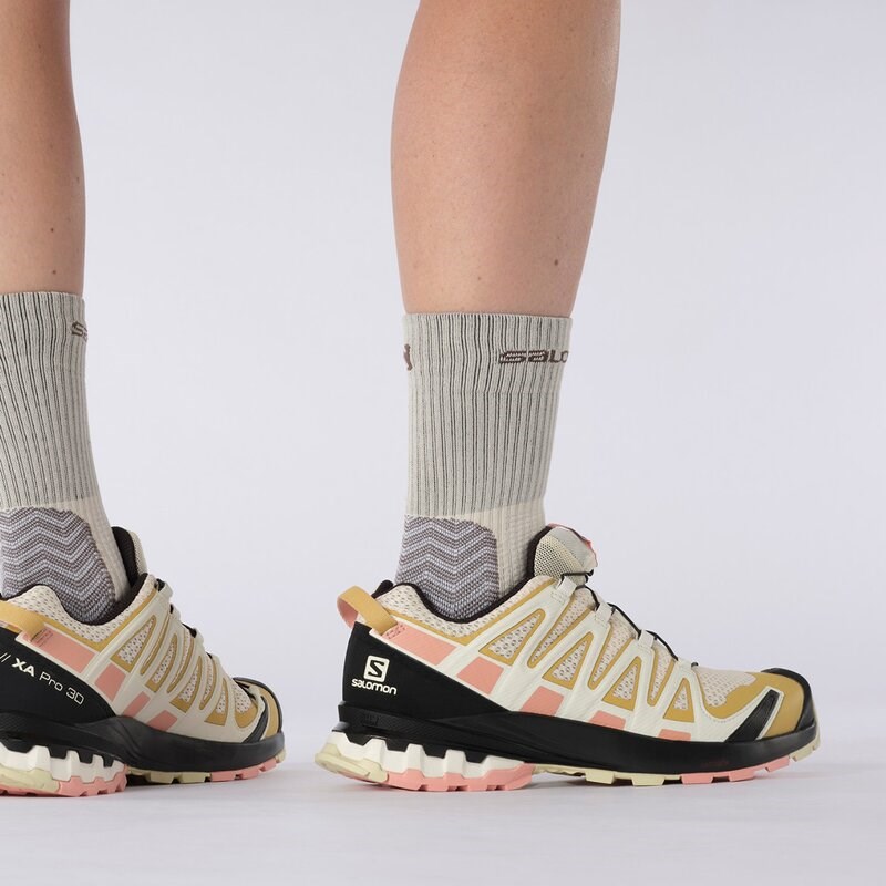 Neu Eingetroffen Salomon Damen Trailrunningschuhe SHOES XA PRO 3D v8 W Frozen - Gefrorener Tau/Blühende Dahlie/Vanille