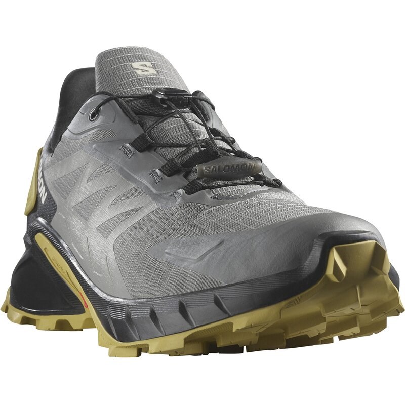 Neu Eingetroffen Salomon Herren Trailrunningschuhe SHOES SUPERCROSS 4 GTX - Zinn/Schwarz/Kressegrün