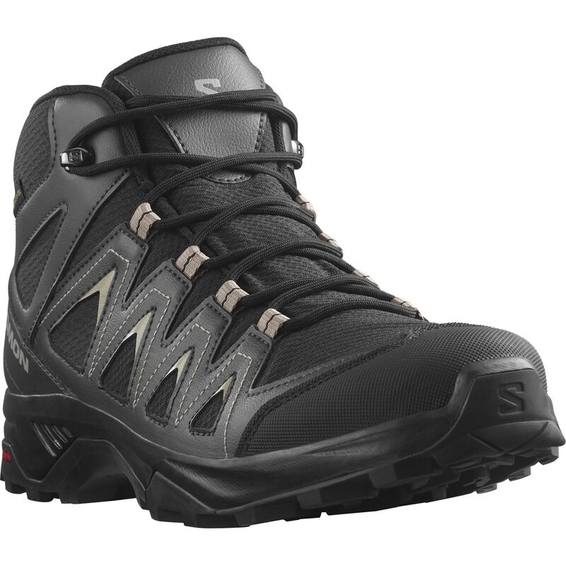 Neu Eingetroffen Salomon Herren Multifunktionsstiefel SHOES X BRAZE MID GTX - Schwarz/Phantom/Vintage Khaki