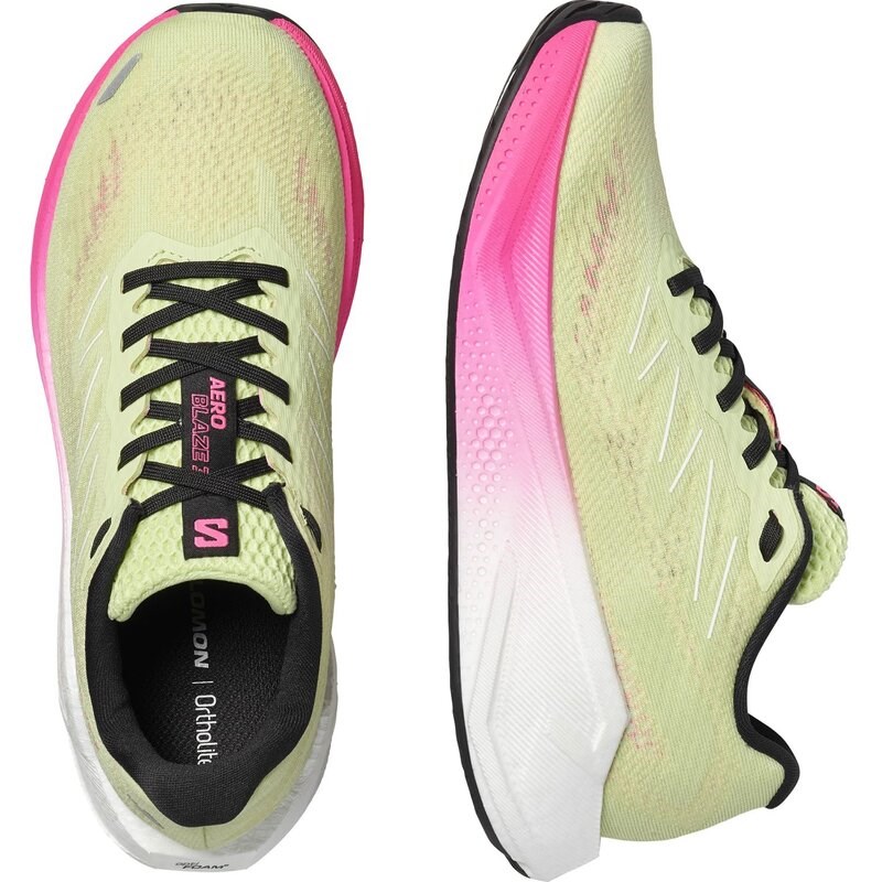 Neu Eingetroffen Salomon Damen Laufschuhe SHOES AERO BLAZE 3 W - Schmetterling/Weiß/Knockout-Pink