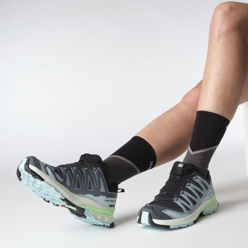 Neu Eingetroffen Salomon Damen Trailrunningschuhe SHOES XA PRO 3D V9 W - Turbulenz/Eisiges Aquamarin/Patinagrün