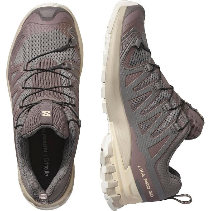 Neu Eingetroffen Salomon Damen Trailrunningschuhe SHOES XA PRO 3D V9 W - Pflaumenkätzchen/Oxford Tan/Zarter Pfirsich