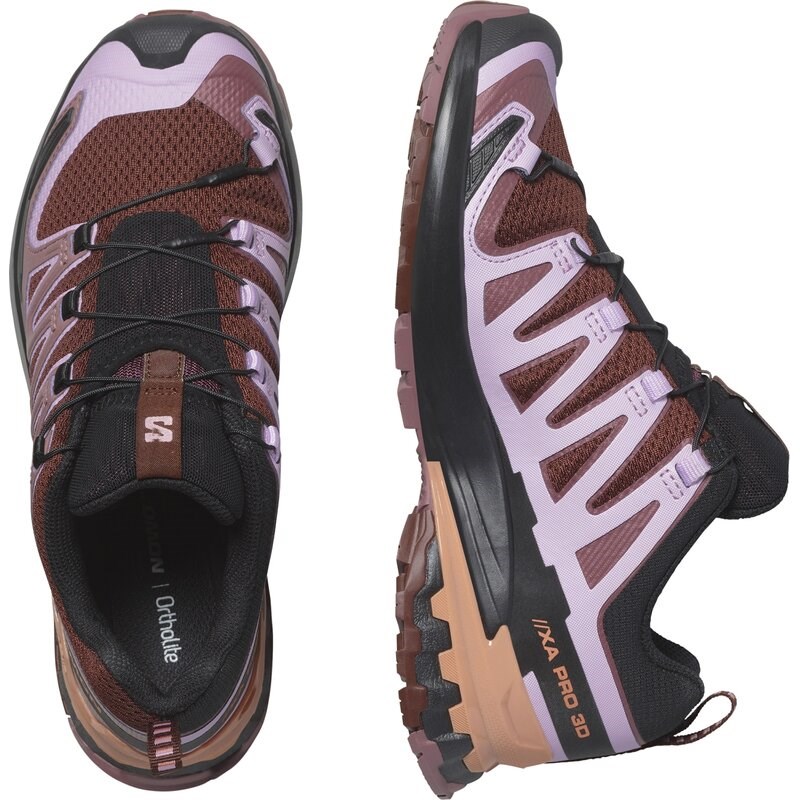 Neu Eingetroffen Salomon Damen Trailrunningschuhe SHOES XA PRO 3D V9 W Rum - Rumrosine/Orchideenstrauß/Canyon Cl