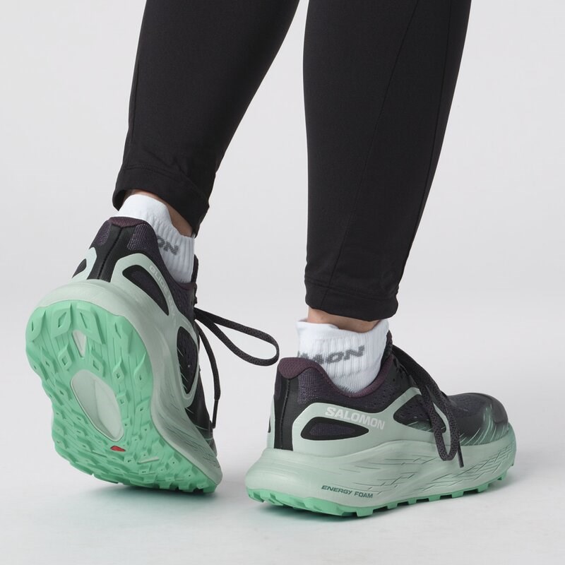 Neu Eingetroffen Salomon Damen Trailrunningschuhe SHOES GLIDE MAX TR W - Ebenholz/Blauer Nebel/Kakadu