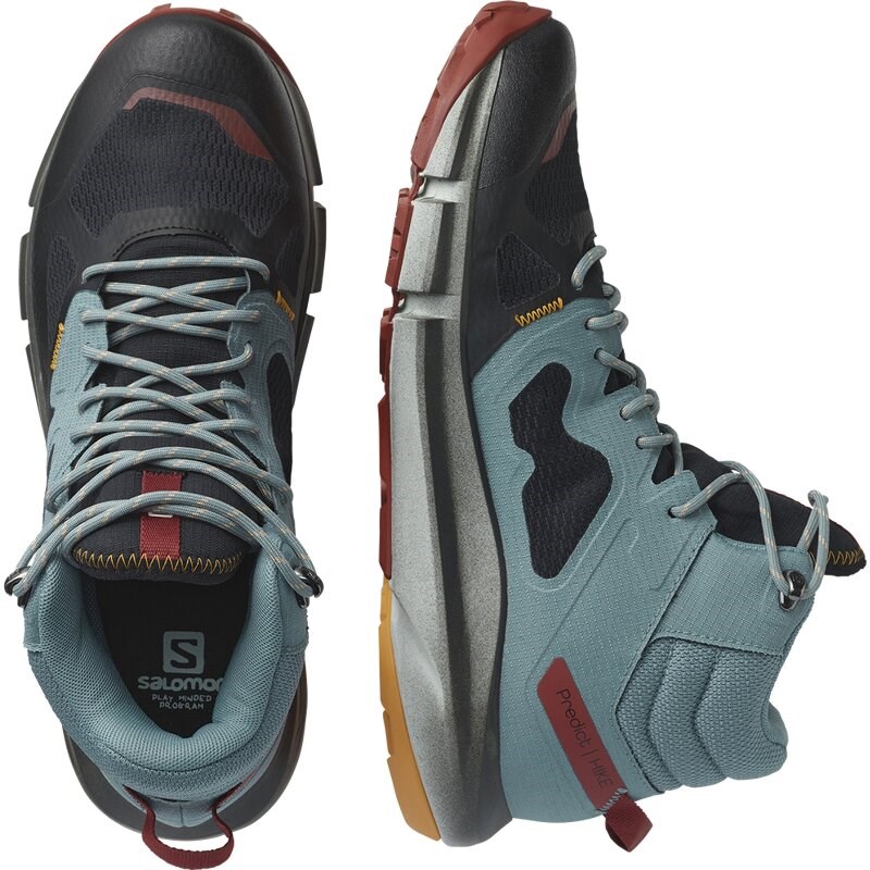 Neu Eingetroffen Salomon Herren Multifunktionsstiefel SHOES PREDICT HIKE MID GTX - Schwarz/Trooper/Feuriges Orange