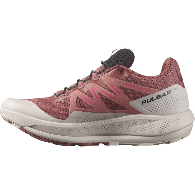 Neu Eingetroffen Salomon Damen Trailrunningschuhe SHOES PULSAR TRAIL W - Kuhhaut/Rosenasche/Pink Glo