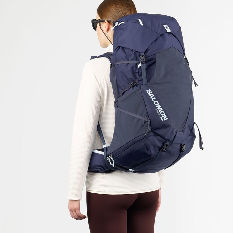 Neu Eingetroffen Salomon Rucksack AEROTREK 48 WOMEN MARITIME - Maritimblau / Stimmungsindigo / Balladenblau