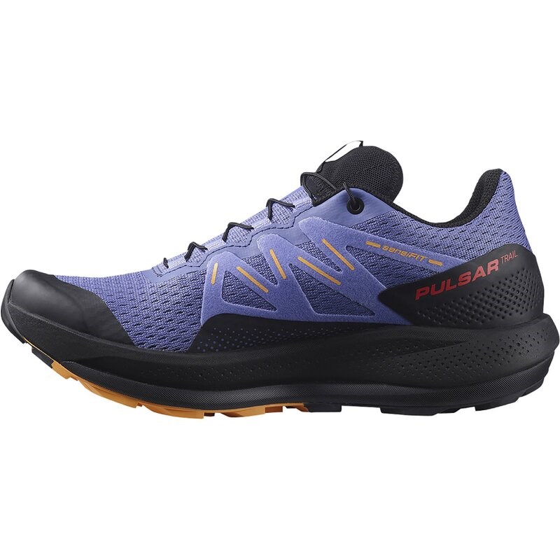 Neu Eingetroffen Salomon Damen Trailrunningschuhe SHOES PULSAR TRAIL W Velvet - Samtmorgen/Schwarz/Leuchtendes Orange
