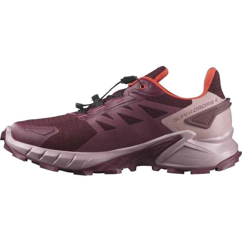 Neu Eingetroffen Salomon Damen Trailrunningschuhe SHOES SUPERCROSS 4 GTX W - Tawny Port/Deauville Mauve/Kirsche T