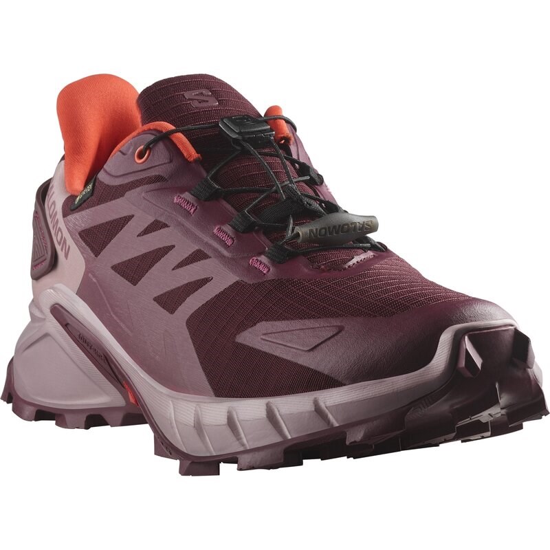 Neu Eingetroffen Salomon Damen Trailrunningschuhe SHOES SUPERCROSS 4 GTX W - Tawny Port/Deauville Mauve/Kirsche T