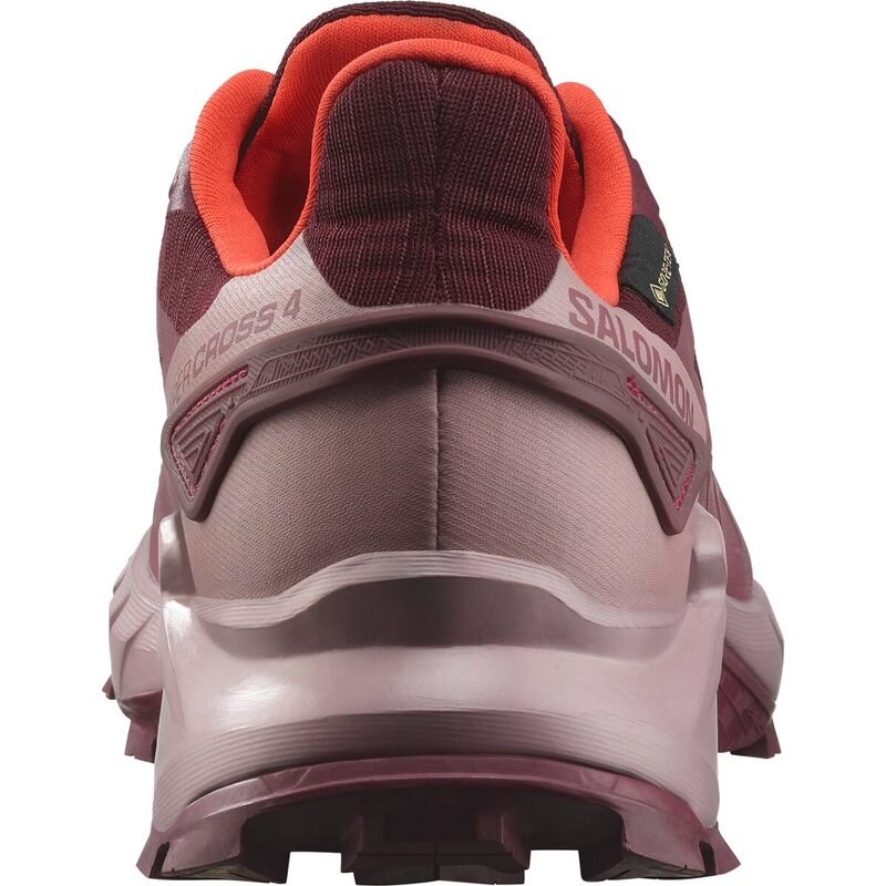 Neu Eingetroffen Salomon Damen Trailrunningschuhe SHOES SUPERCROSS 4 GTX W - Tawny Port/Deauville Mauve/Kirsche T