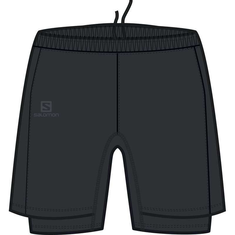 Neu Eingetroffen Salomon Herren Shorts AGILE TWINSKIN SHORT - Schwarz