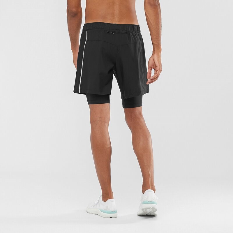 Neu Eingetroffen Salomon Herren Shorts AGILE TWINSKIN SHORT - Schwarz