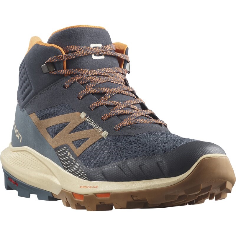 Neu Eingetroffen Salomon Herren Multifunktionsstiefel SHOES OUTpulse Mid GTX - Ebenholz/Gebleichter Sand/Leuchtendes Orange