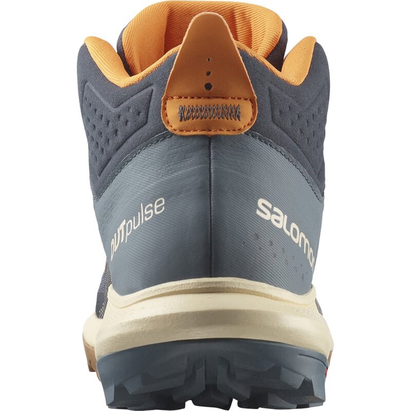 Neu Eingetroffen Salomon Herren Multifunktionsstiefel SHOES OUTpulse Mid GTX - Ebenholz/Gebleichter Sand/Leuchtendes Orange