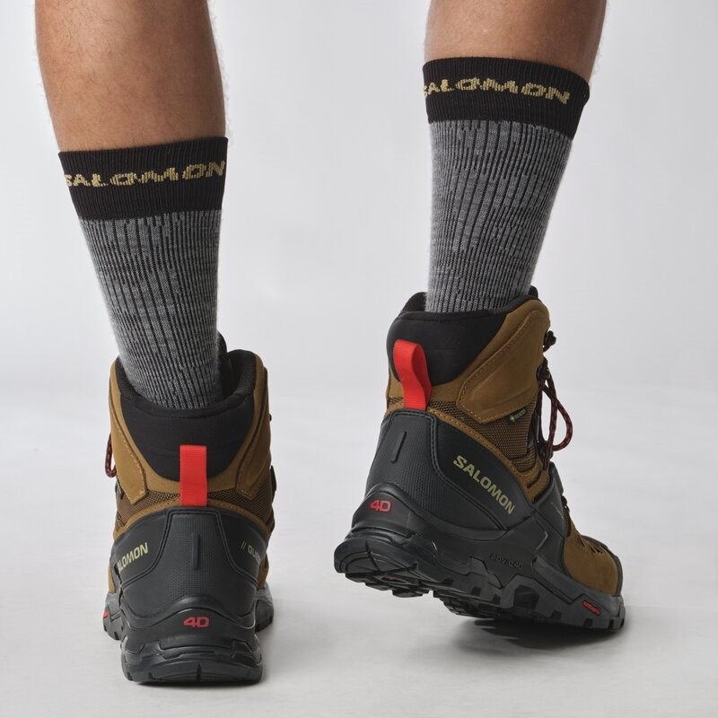 Neu Eingetroffen Salomon Herren Trekkingstiefel SHOES QUEST 4 GTX - Gummi/Schwarz/Feuerrot