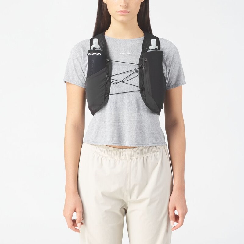 Neu Eingetroffen Salomon Rucksack GRVL SKIN 4 SET - SCHWARZ