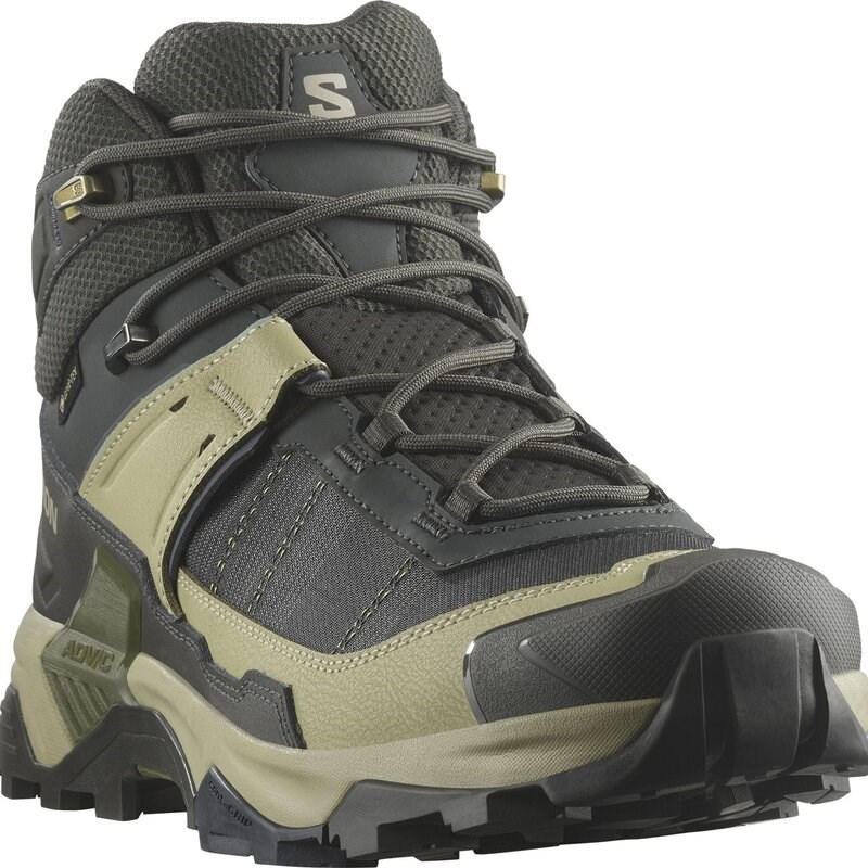 Neu Eingetroffen Salomon Herren Multifunktionsstiefel SHOES X ULTRA 5 MID GTX - Torf/Graugrün/Blaue Nächte