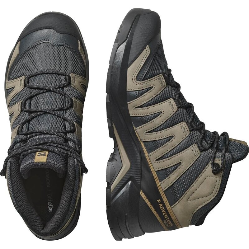 Neu Eingetroffen Salomon Herren Multifunktionsstiefel SHOES X-ADVENTURE RECON MID GTX - Asphalt/Falcon/Coyote Brown