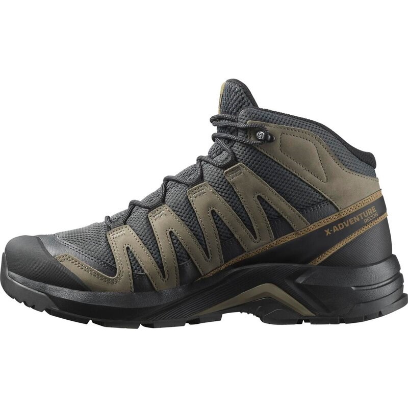 Neu Eingetroffen Salomon Herren Multifunktionsstiefel SHOES X-ADVENTURE RECON MID GTX - Asphalt/Falcon/Coyote Brown