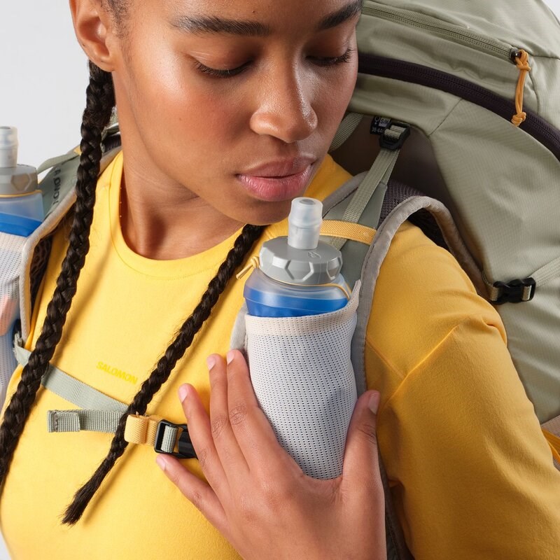 Neu Eingetroffen Salomon Rucksack AEROTREK 28 WOMEN - Seegras/Silberwolke/Eisen 9