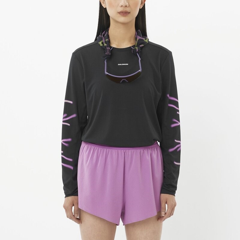 Neu Eingetroffen Salomon Damen T-Shirt SHAKEout CORE - TIEFSCHWARZ