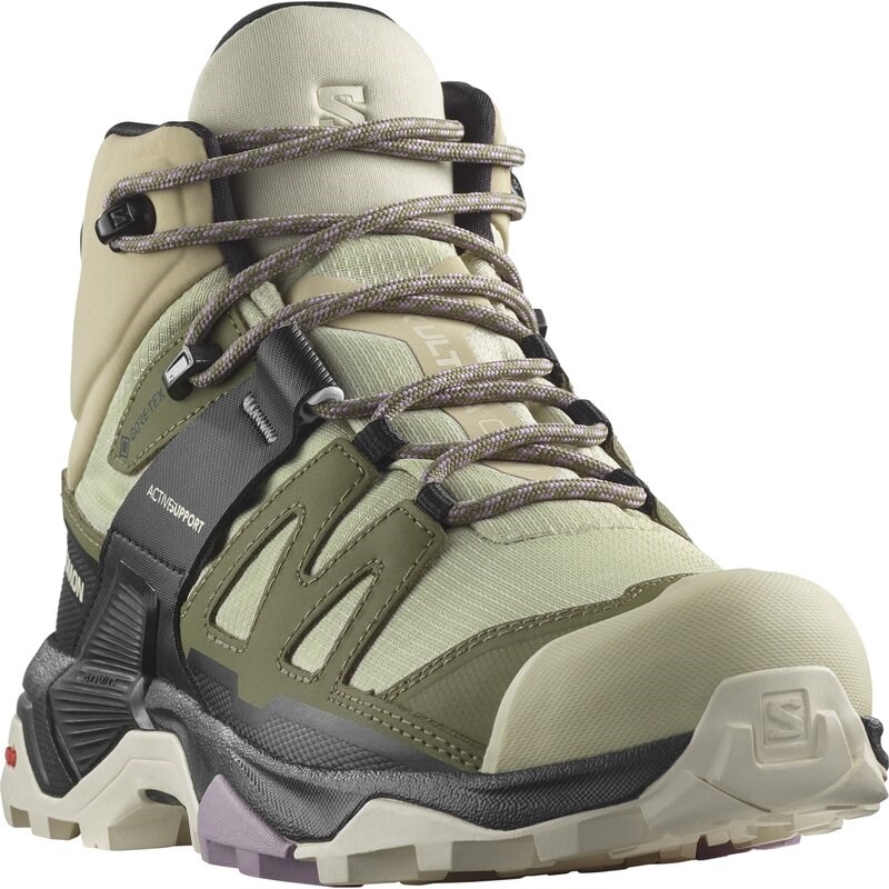 Neu Eingetroffen Salomon Damen Multifunktionsstiefel SHOES X ULTRA 4 MID GTX W - Alfalfa/Tiefgrünes Flechtengrün/Mandel Mi 000