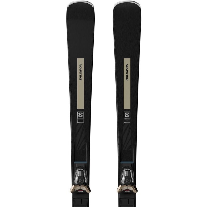 Neu Eingetroffen Salomon Damen All-Mountain Ski E - Schwarz/Hellbronzemetallic