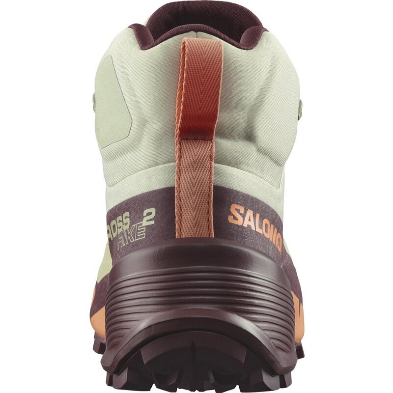 Neu Eingetroffen Salomon Damen Multifunktionsstiefel SHOES CROSS HIKE MID GTX 2 W - Luzerne/Cantaloupe/Bitter Schokolade
