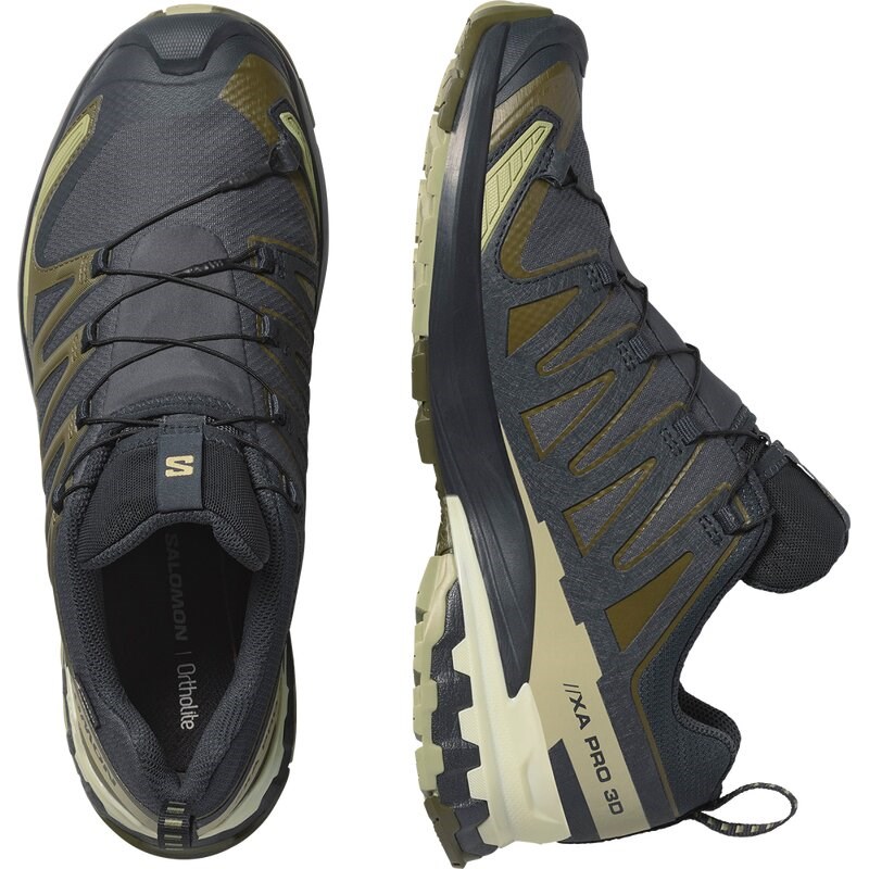 Neu Eingetroffen Salomon Herren Trailrunningschuhe SHOES XA PRO 3D V9 GTX - Tinte/Olivennacht/Aloe Wash