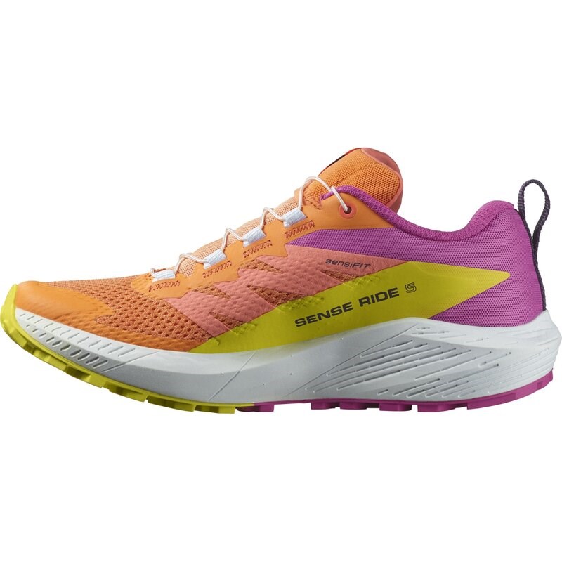 Neu Eingetroffen Salomon Damen Trailrunningschuhe SHOES SENSE RIDE 5 W - Paradiesvogelblume/Weiß/Schwefelspirale